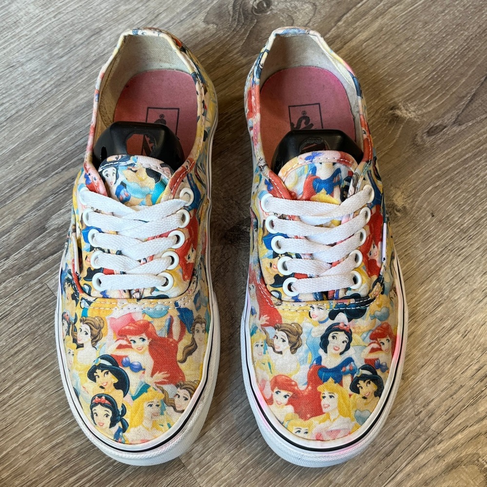 Vans Disney Princess Authentic Sneakers Multicolor Canvas Womens 8 Mens 6.5